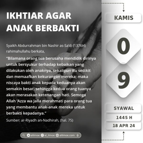 IKHTIAR AGAR ANAK BERBAKTI